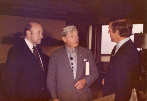 Chancellor Young, Fritz Huntsinger, President Banowsky