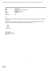 [Email from Peter Redshaw to Nigel Simon regarding discussed message on Tuesday]