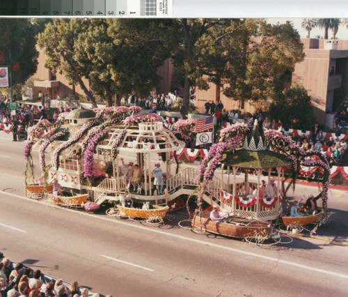 ["Sunday at the Lake" 1985 Rose Parade float from Mission Viejo photograph]