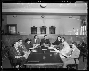 Board meeting at State Building, Los Angeles, CA, 1940