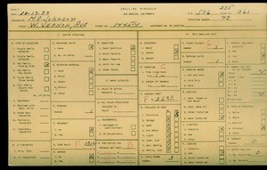 WPA household census for 1445 1/2 W VERNON, Los Angeles County