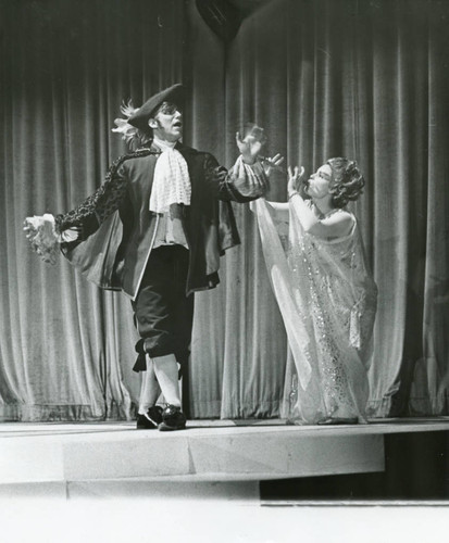 Scene from student production of "The Tempest", 1968