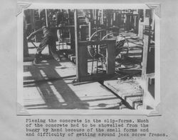 Construction site at the Petaluma Poultry Producers located at 323 East Washington Street, Petaluma, California, 1937