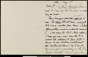 Henry Blake Fuller, letter, 1916-08-01, to Hamlin Garland