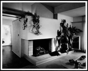 Interior view of the Erlik House, Los Angeles, 1950