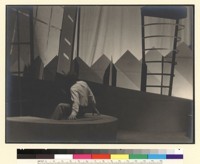 Scarlett. [i.e. Rolf Scarlett, with stage set.] [photographic print]