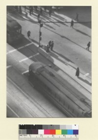 [Pedestrians and Streetcars, San Francisco.] [photographic print]