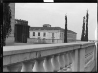 C.U. [i.e. University of California.] Wheeler Hall, from Esplanade. [negative]