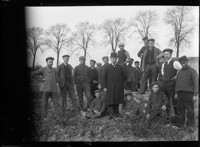 [Group portrait, men and boys.] [negative]