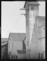 Factory Building. Wooden Tower and Sloping Roofs. [negative]