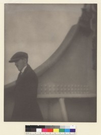 On the Deck of the "Metagama." [John Hagemeyer self-portrait.] [photographic print]