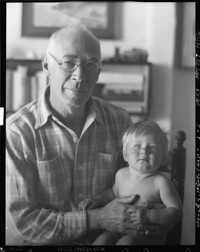Henry Miller [with child, daughter Valentine Miller]