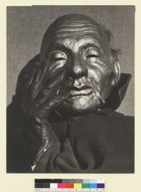 Julian P. "Spike" Graham [posing with mask]