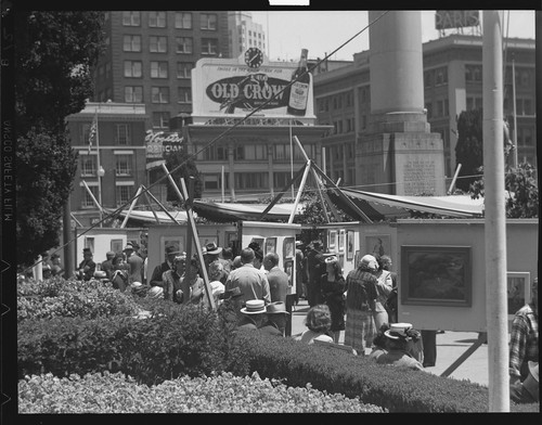 Art show, Union Square. [San Francisco.] [negative]