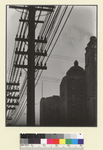 [Buildings and phone lines. San Francisco?] [photographic print]