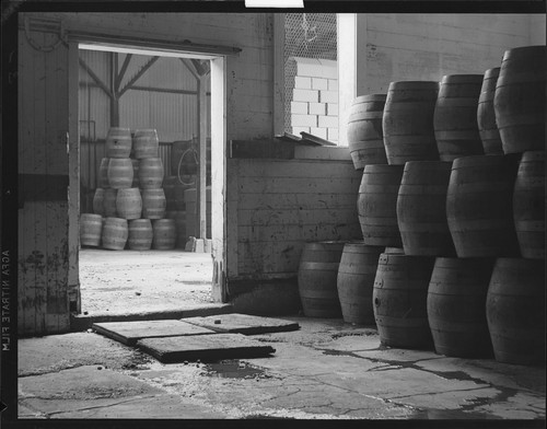 [Barrels, unidentified lacation.] [negative]