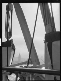 Ferry Boat. [Ferry Building, San Francisco, in distance.] [negative]