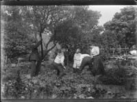 [Group at play in yard.] [negative]