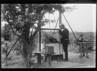 [Man drinking at well.] [negative]