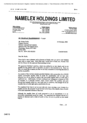 [Letter from Charles Hadkinson to Mark Rolfe regarding US$52 million irrevocable standby letter of credit]