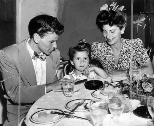 Crooner Frank Sinatra and family