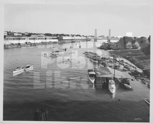 Sacramento River Waterfront near the Tower Bridge in 1937