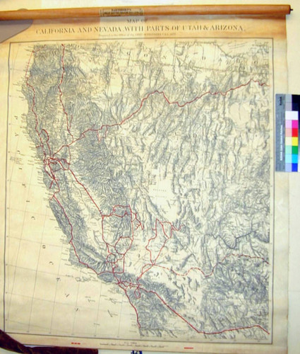 Map of California and Nevada with parts of Utah & Arizona