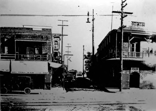 East side of Alameda Street, corner of Marchessault Street, right side is Tuey Far Low
