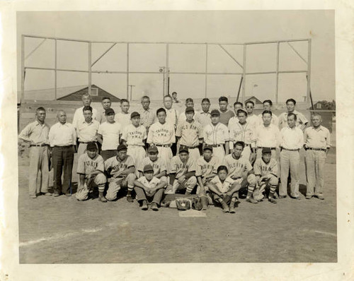 Baseball team at Fresno Assembly Center