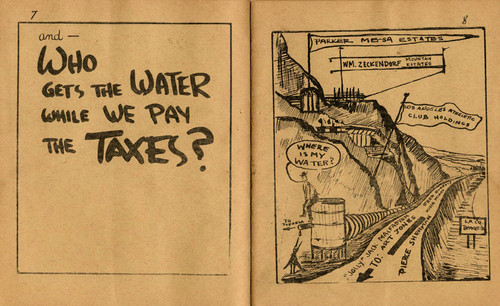 Campaign against a water measure for District 29A, Topanga Canyon, circa 1956
