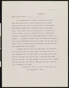 Hamlin Garland, letter, 1937-12-28, to Major French