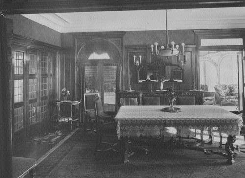 Dining Room of the C. S. Crookshank residence in Lemon Heights, Tustin