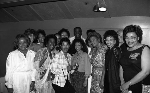 Jerry Butler and others in a group portrait, Los Angeles, 1990