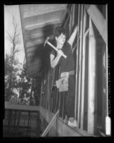Judi Burgess, first female carpenter apprentice in Orange County, Calif., 1963