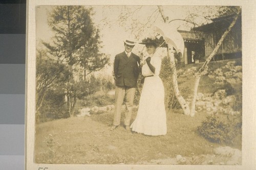 [Herman George Scheffauer with unidentified woman.]