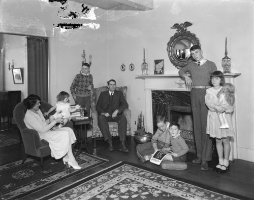 Jameson family in living room