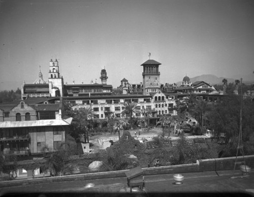 Swimming pool under construction, Mission Inn