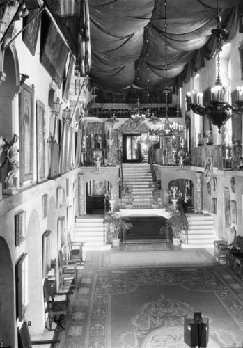 Marble stairway in Spanish Art Gallery, Mission Inn