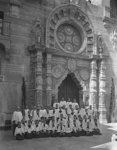 Group portrait of children's church choir