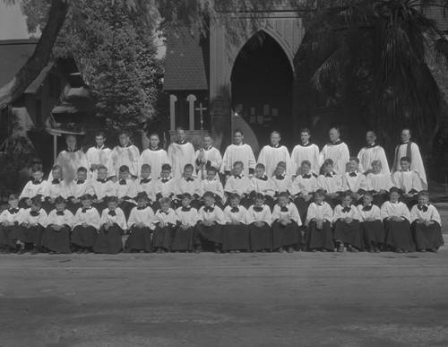 Group portrait of children's church choir