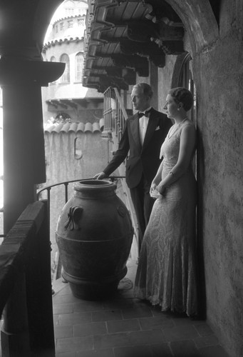 Informal portrait on Mission Inn balcony