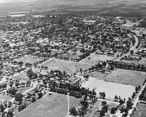 Corona High School aerial photograph