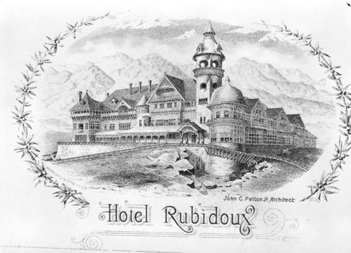 Architectural drawing of Hotel Rubidoux