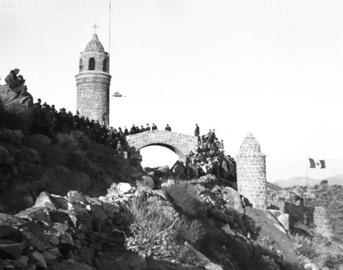 Crowd at Mount Rubidoux Peace Tower and Friendship Bridge