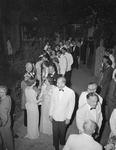 Party on pool patio, Mission Inn