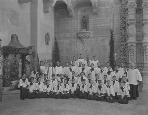 Group portrait of children's church choir