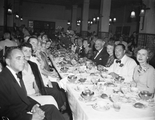 Party in main dining room, Mission Inn