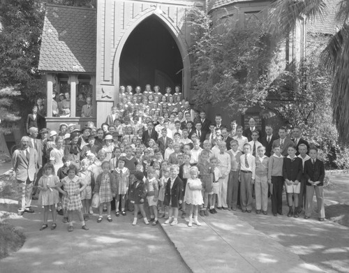 Group portrait of children's church choir