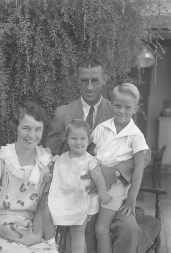 Group portrait of Fred Smith and family