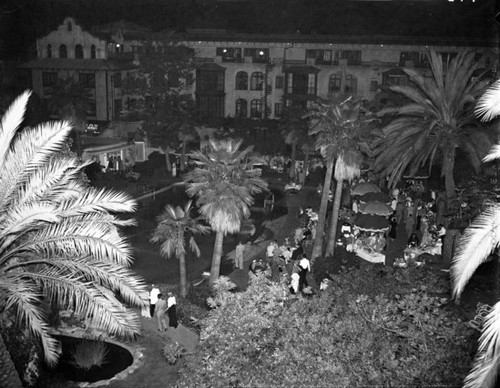 Pool party at night, Mission Inn